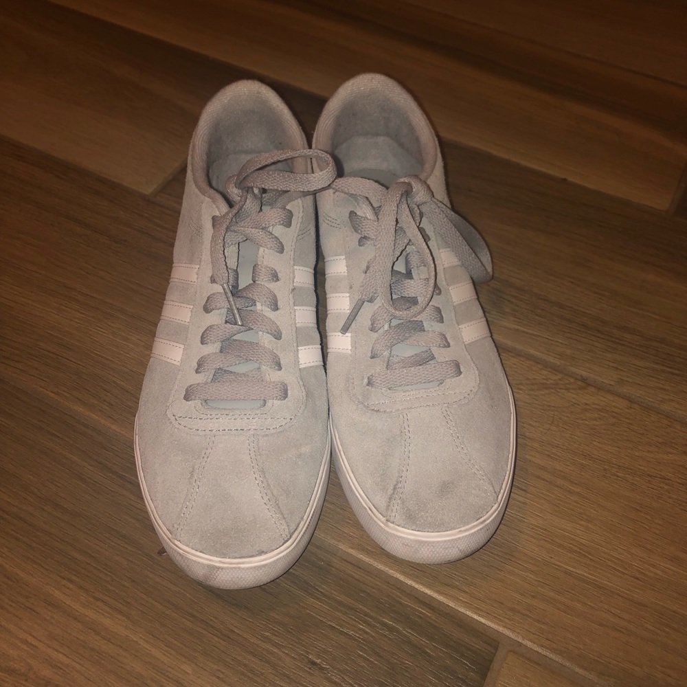 grey adidas sneakers